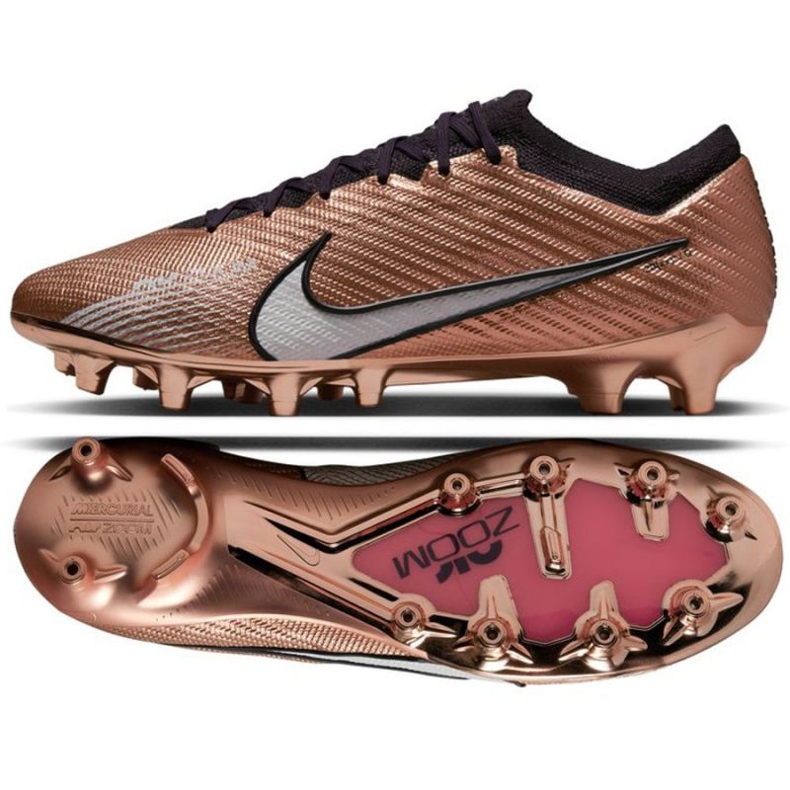 Nike Zoom Mercurial Vapor 15 Elite Qatar AG-Pro M DR5935 810 zapatos de fútbol dorado dorado
