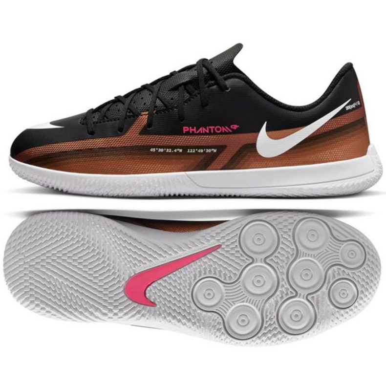 Nike Phantom GT2 Club Qatar Ic Jr DR6060 810 zapatos de fútbol marrón, negro beiges y marrones