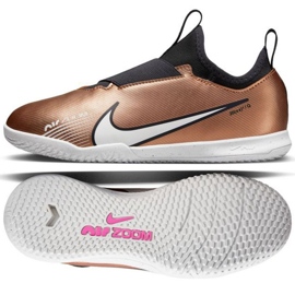 Nike Zoom Mercurial Vapor 15 Academy Qatar Ic Jr DR6049 810 zapatos de fútbol marrón dorado