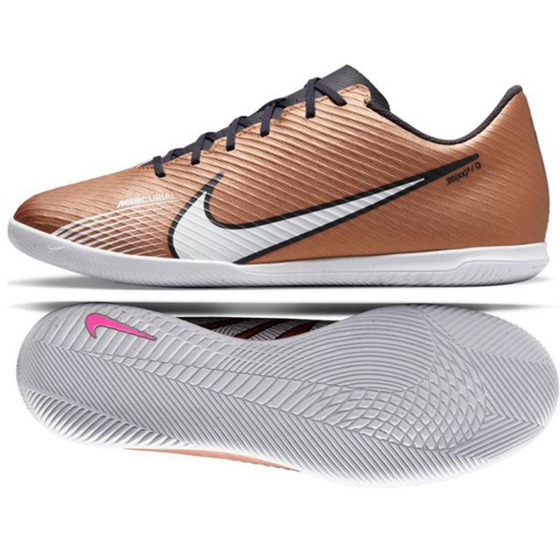 Nike Mercurial Vapor 15 Club Qatar Ic M DR5951 810 zapatos de fútbol marrón dorado dorado