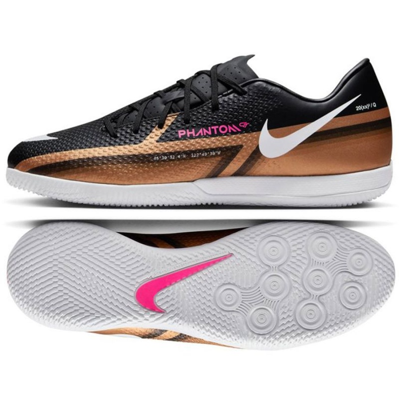 Nike Phantom GT2 Qatar Academy Ic M DR5963 810 zapatos de fútbol oro negro negro