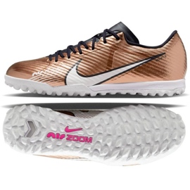 Nike Zoom Mercurial Vapor 15 Academy Qatar Tf M DR5949 810 zapatos de fútbol oro-bronce dorado