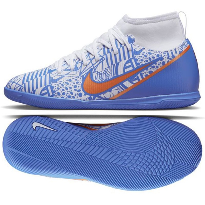 Nike Mercurial Superfly 9 Club CR7 Ic Jr DQ5327 182 zapatos de fútbol azul azul