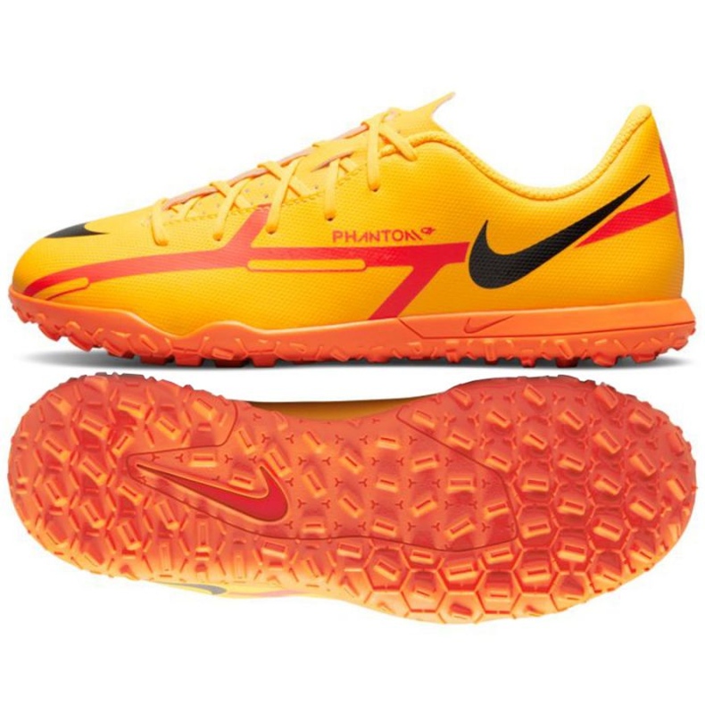 Nike Phantom GT2 Club Tf Jr DC0827 808 zapatos de fútbol naranja naranjas y tintos