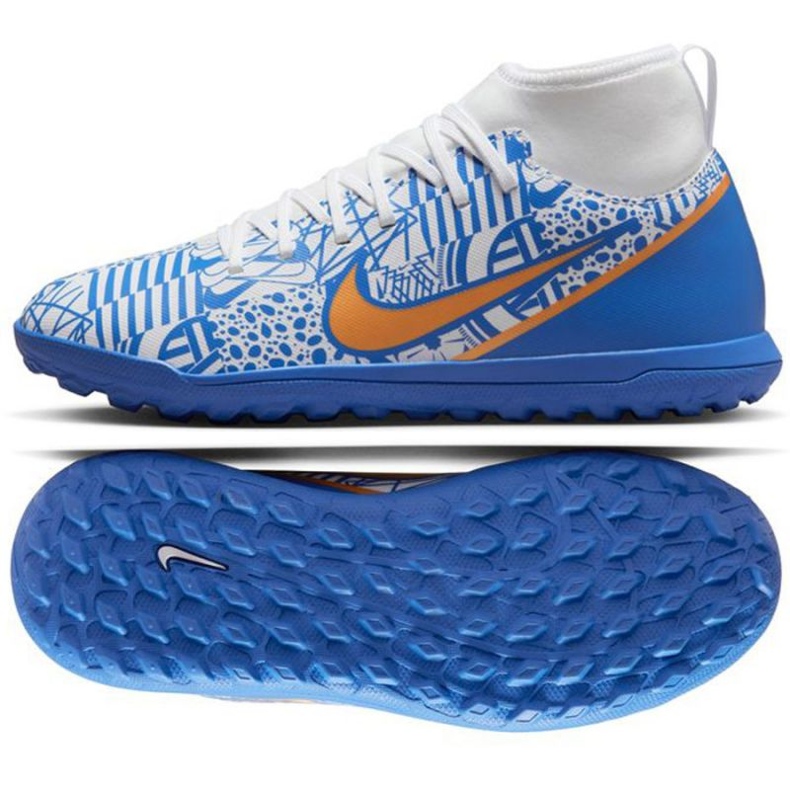 Nike Zoom Mercurial Superfly 9 CR7 Tf Jr DQ5330 182 zapatos de fútbol multicolor azul