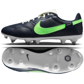 Nike Premier Iii SG-Pro Ac M AT5890 431 zapatos de fútbol azul marino verde