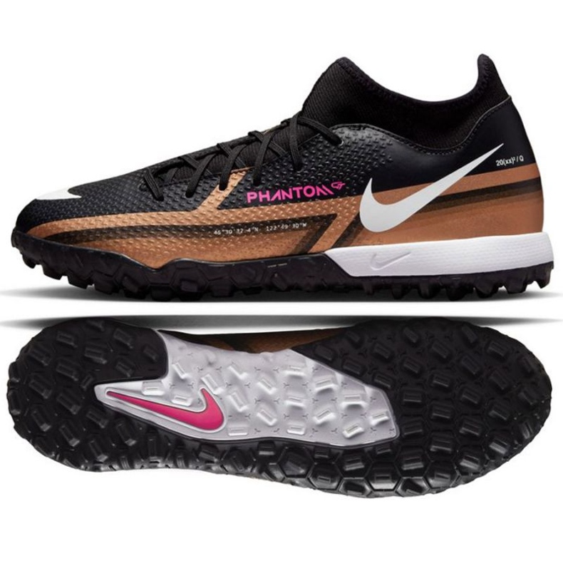 Nike Phantom GT2 Academy Qatar Dynamic Fit Tf M DR5966 810 zapatos de fútbol marrón, negro negro