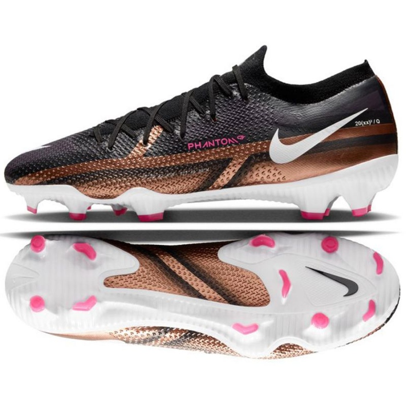 Nike Phantom GT2 Pro Qatar Fg M DR5959 810 zapatos de fútbol marrón, negro negro
