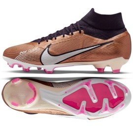 Nike Zoom Mercurial Superfly 9 Pro Qatar Fg M DR5939 810 zapatos de fútbol marrón dorado