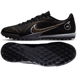 Nike Mercurial Vapor 14 Academy Tf M DJ2879 007 zapatos de fútbol negro negro