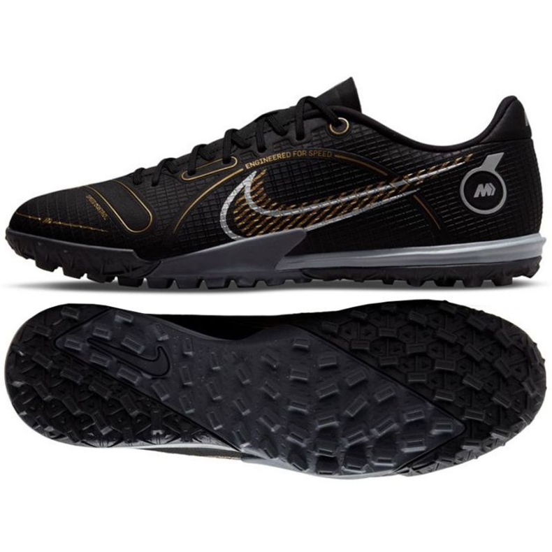 Nike Mercurial Vapor 14 Academy Tf M DJ2879 007 zapatos de fútbol negro negro