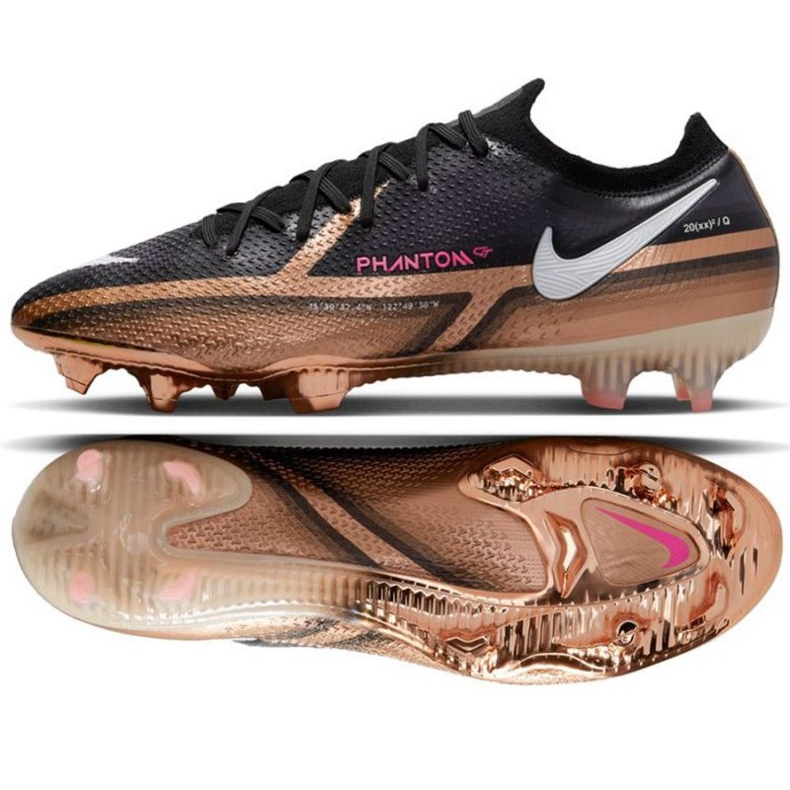 Nike Phantom GT2 Elite Qatar Fg M DR5954 810 zapatos de fútbol marrón, negro beiges y marrones