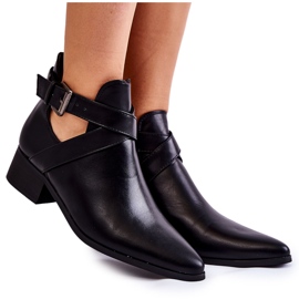 PG1 Botines Mujer Con Aberturas Negro Mandy