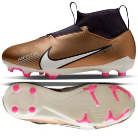 Botas de fútbol Nike Zoom Mercurial Superfly 9 Academy Catar FG/MG Jr DR6044 810 marrón beiges y marrones