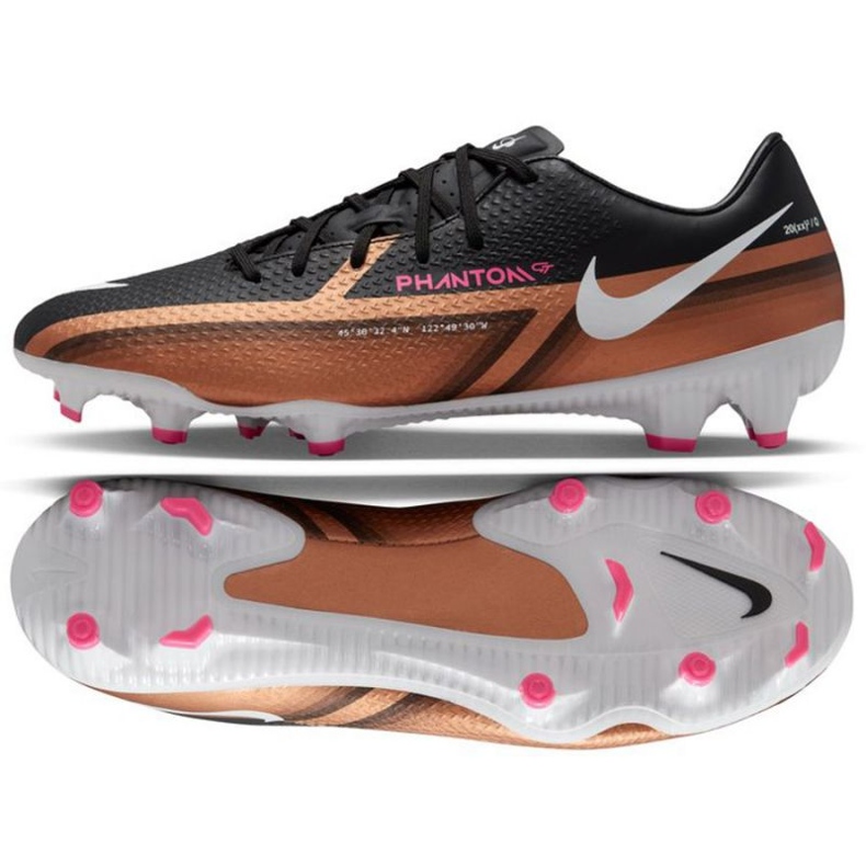 Botas de fútbol Nike Phantom GT2 Academy Catar Dynamic Fit FG/MG M DR5961 810 marrón, negro beiges y marrones