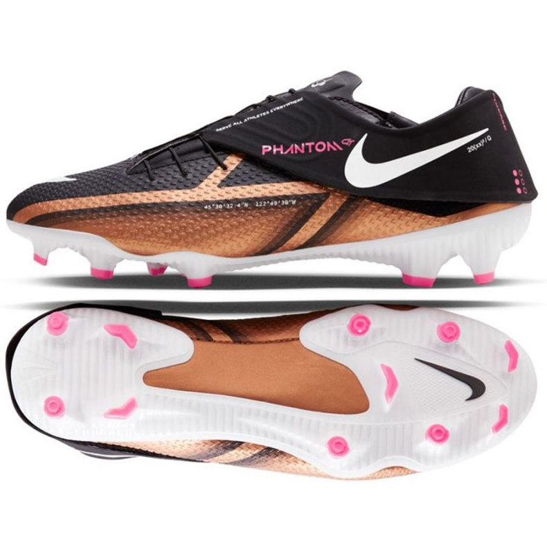 Botas de fútbol Nike Phantom GT2 Academy Catar FlyEase Fit FG/MG M DR5962 810 marrón, negro beiges y marrones