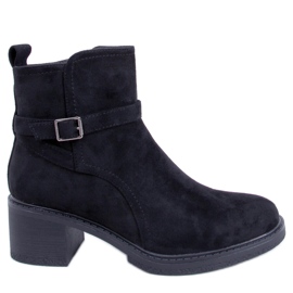 BM Aretha Botas negras de tacón ancho negro BM Aretha Botas negras de tacón ancho negro