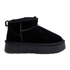 Botas De Nieve Bajas De Gamuza De Moda Negro Nucca