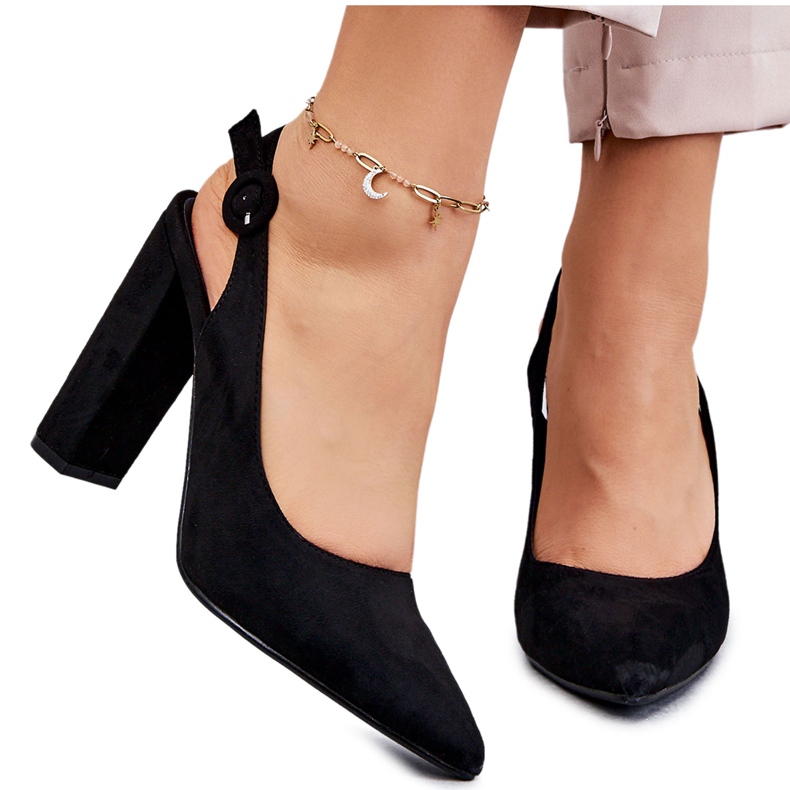 PA1 Zapatos De Tacón Negro Alanza