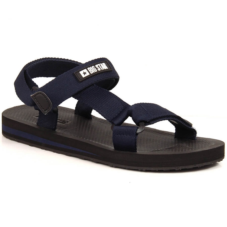 Sandalias deportivas de hombre Big Star DD174718 azul marino con velcro
