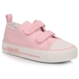 Deportivas de niña con velcro rosa empolvado Big Star KK374083 rosado