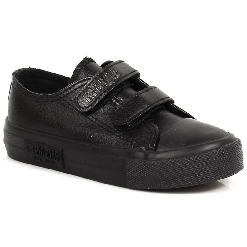 Deportivas para niños fabricadas en ecopiel con velcro negro Big Star KK374092