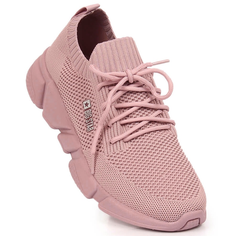 Deportivas cómodas mujer rosa empolvado Big Star JJ274266 rosado