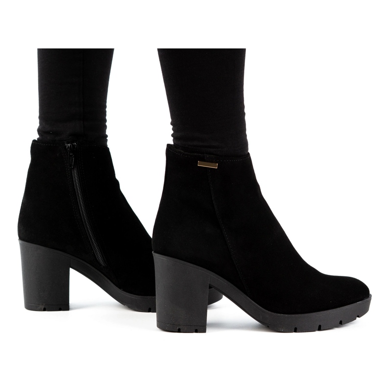 Olivier Botas aislantes de ante de mujer Riva en poste negro