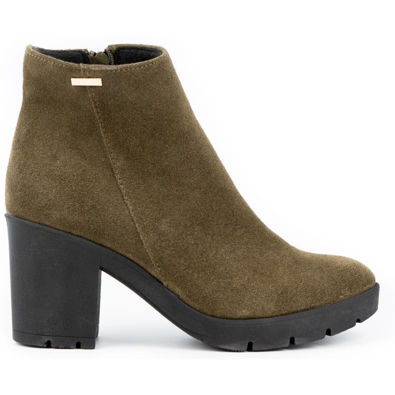 Olivier Botas insuladas de mujer Riva de ante en color verde