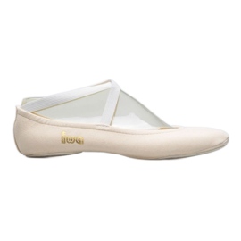 Zapatillas de ballet de gimnasia Iwa 302 crema blanco