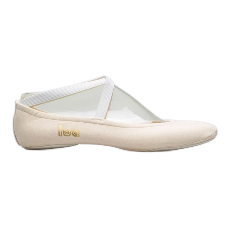 Zapatillas de ballet de gimnasia Iwa 302 crema blanco
