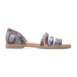 Crocs Tulum Sandalias planas abiertas W 206109-15W beige marrón