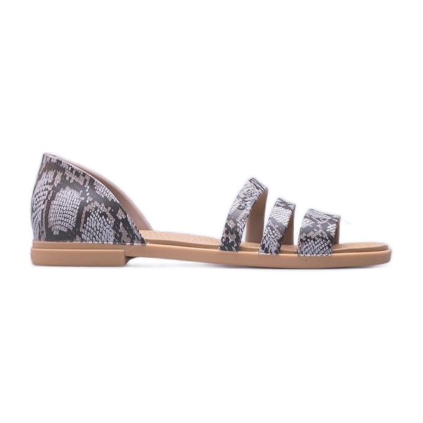 Crocs Tulum Sandalias planas abiertas W 206109-15W beige marrón