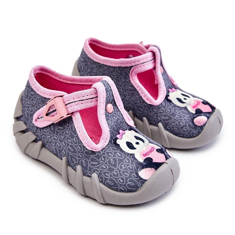 BEFADO S.A. Zapatos Pantuflas Befado Pandy 110P470 Gris-Rosa rosado