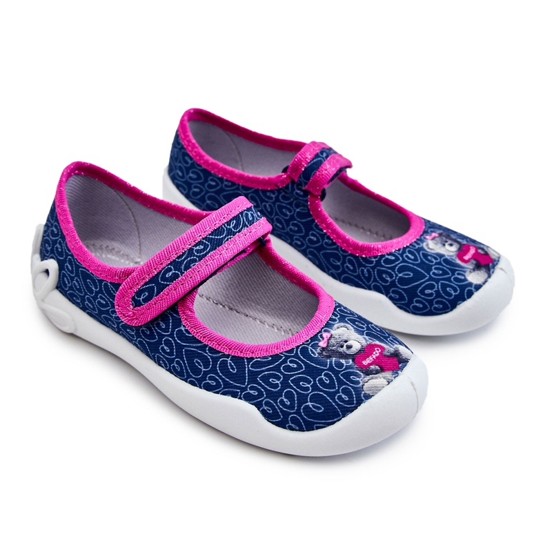 BEFADO S.A. Pantuflas Infantiles Bailarina Befado Oso 114X505 Azul Marino rosado