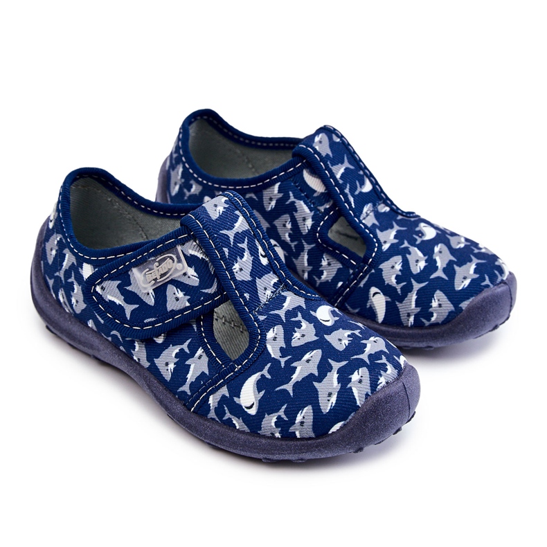 BEFADO S.A. Pantuflas Infantiles Befado Tiburones 010X032 Azul Marino
