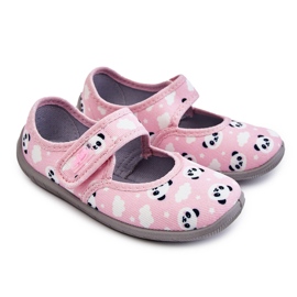 BEFADO S.A. Pantuflas Infantiles Bailarinas Con Velcro Befado Pandy 955X021 Rosa Claro
