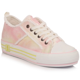 Zapatillas de mujer con plataforma tie dye Big Star LL274174 rosa