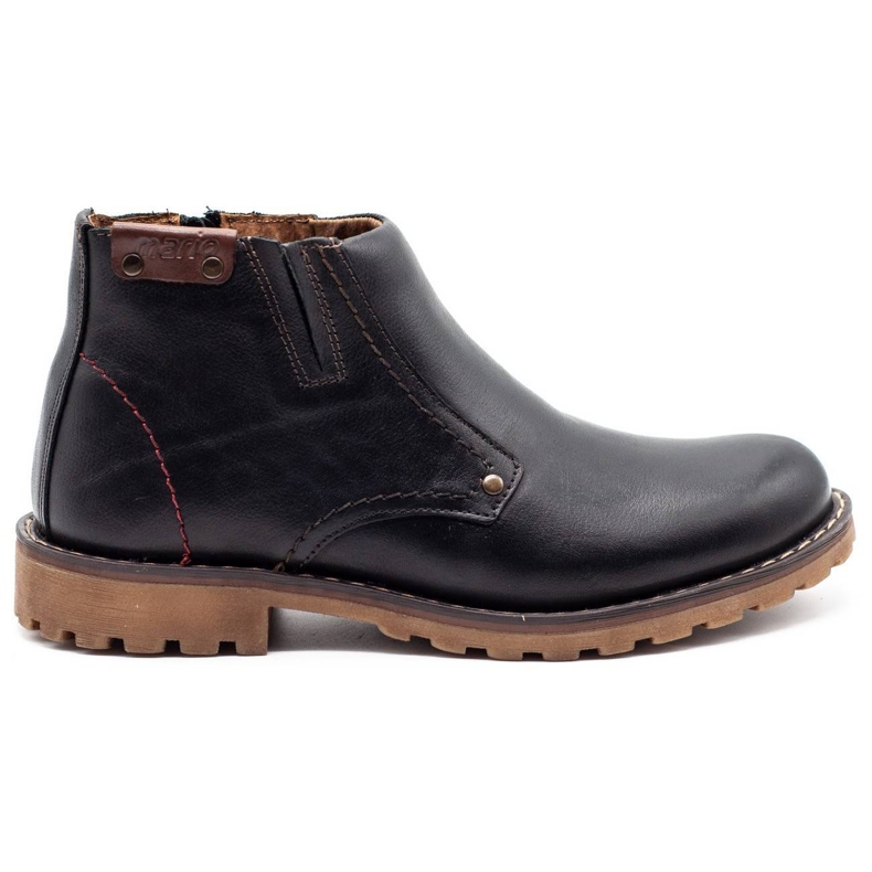 Mario Pala Botas de nieve 815 grano negro con marrón