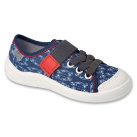 Zapatillas para niños de Befado 351x007 azul marino en automóviles Zapatillas para niños de Befado 351x007 azul marino en automóviles