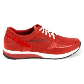 Polbut Zapatos hombre Sport C47 rojo piel