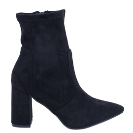 PA1 Botas de ante con tacón de Natalie Black negro