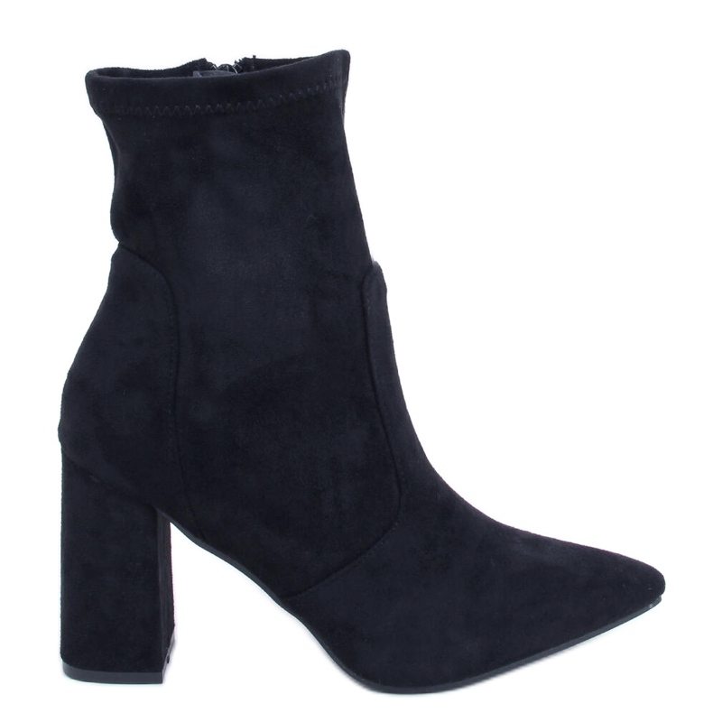 PA1 Botas de ante con tacón de Natalie Black negro