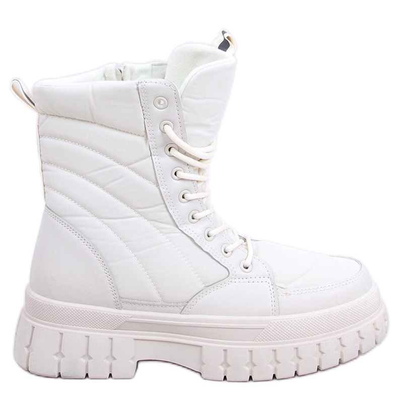 PA1 Botas planas con cordones Barkin Beis beige