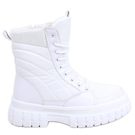 PA1 Botas planas con cordones Barkin Blanco