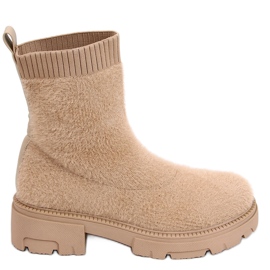 PA1 Botas estilo calcetín Roanna Khaki beige