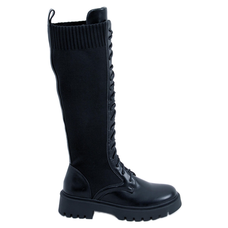 PA1 Botines Workers con empeine flexible Barton Black negro