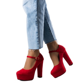 Zapatos de tacón rojo Nathanael