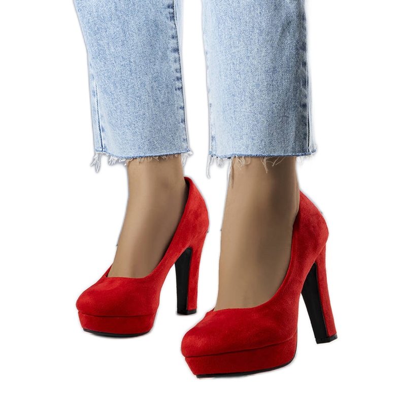 Zapatos de tacón rojos de Tatum Zapatos de tacón rojos de Tatum