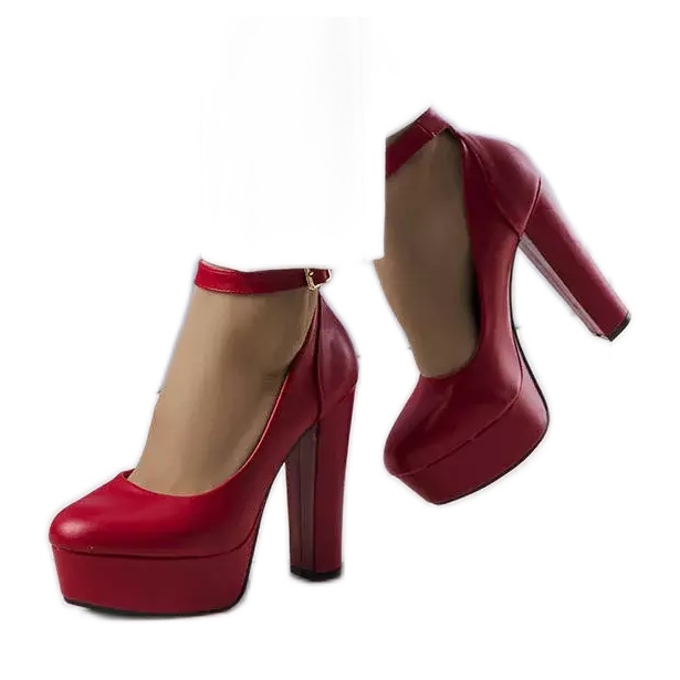 PA1 Zapatos rojos de tacón alto de Adela.